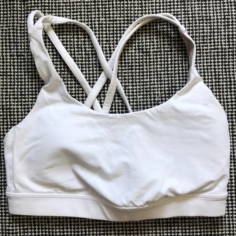 White lululemon energy bra